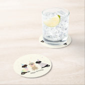 Happy Birthday Labrador Retriever Honden Ronde Kartonnen Onderzetter (Insitu)