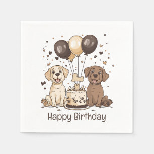 Happy Birthday Labrador Retriever Honden Servet