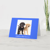 Happy Birthday Labrador Retriever Puppies Kaart (Achterkant)