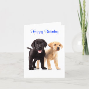 Happy Birthday Labrador Retriever Puppies Kaart