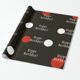 Happy Birthday Lady Bug Wrapping Paper Cadeaupapier