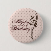 Happy Birthday  Lady Button (Voorkant)