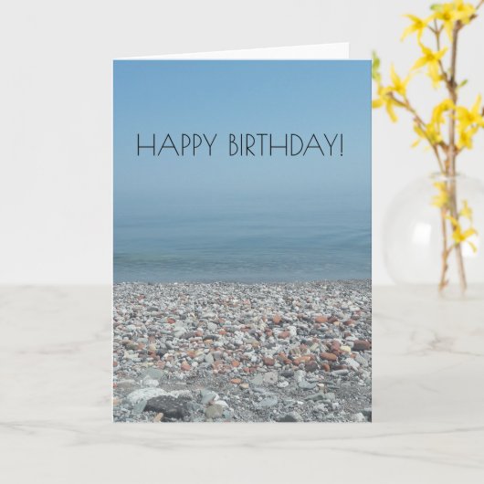 Happy Birthday Lake Kaart (Gele Bloem)