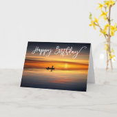 Happy Birthday Lake Vist voor HIm Kaart (Gele Bloem)