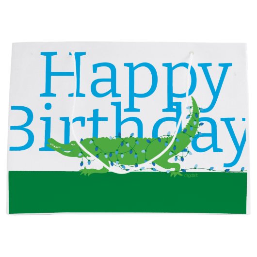 Happy Birthday Large Gift Bag Groot Cadeauzakje (Voorkant)