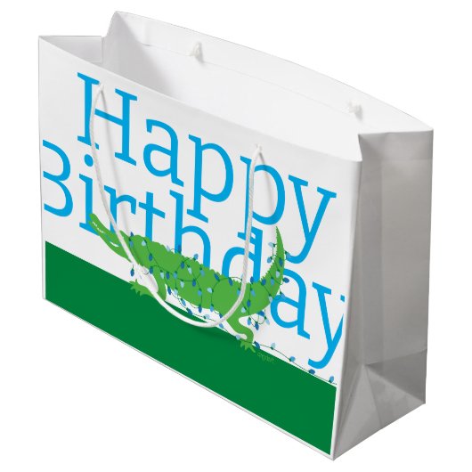 Happy Birthday Large Gift Bag Groot Cadeauzakje (Achterkant Gekanteld)