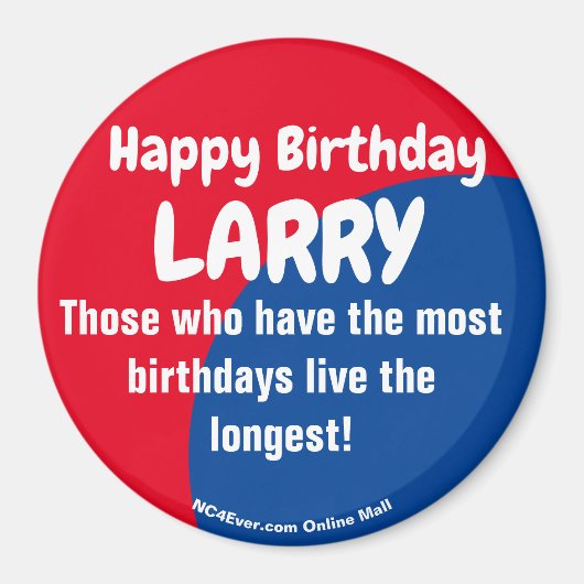 Happy Birthday LARRY Magnet (Voorkant)
