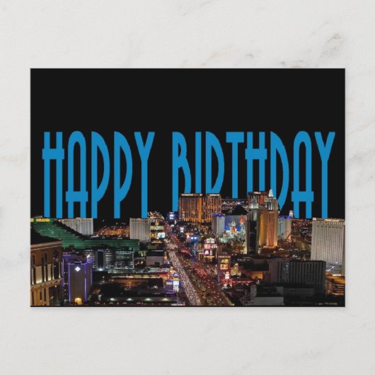 HAPPY BIRTHDAY Las Vegas Briefkaart (Voorkant)