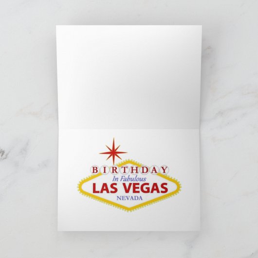 HAPPY BIRTHDAY LAS VEGAS Kaart (Binnen)