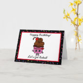 Happy Birthday, laten we gaan pokken Kaart (Gele Bloem)