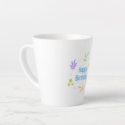 Happy Birthday Latte Mok (Linkerhoek)