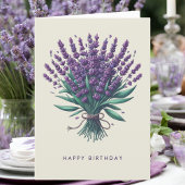 Happy Birthday Lavendel Boeket Wenskaart Bedankkaart