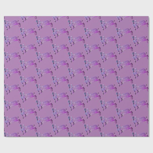 "Happy Birthday" Lavender Silvery Gradient Cadeaupapier (Vlak)