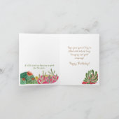 Happy Birthday Lazy Lizard-woestijnlandschapskaart Kaart (Binnen)