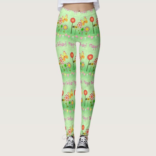 Happy Birthday Leggings (Voorkant)