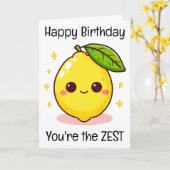 Happy Birthday Lemon Je bent de Zest Kaart (Gele Bloem)