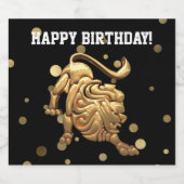 Happy Birthday Leo Bier Etiket (Enkel label)