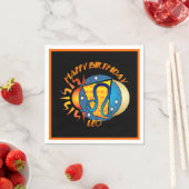 Happy Birthday Leo Zodiac Birth Sign Napkins Servetten (Insitu)