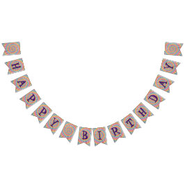 Happy Birthday Let's Groove Tie Dye Vlaggetjes