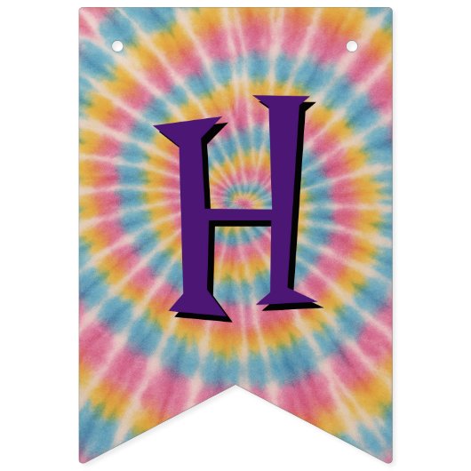 Happy Birthday Let's Groove Tie Dye Vlaggetjes (Tweede vlag)