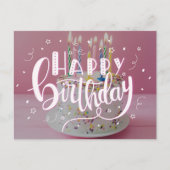 Happy Birthday lettering concept Uitnodiging Briefkaart (Voorkant)
