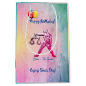 Happy Birthday - Libra Medium Cadeauzakje (Voorkant)