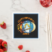 Happy Birthday Libra Zodiac Birth Sign Napkins Servetten (Insitu)