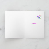 Happy Birthday, Liefje Kaart - Flower Power (Binnen)