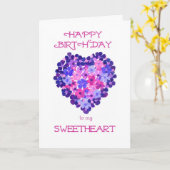 Happy Birthday, Liefje Kaart - Flower Power (Gele Bloem)