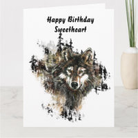 Happy Birthday Lieverd Blank Wolf, Wolven kunst
