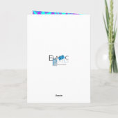 Happy Birthday Lila Aqua Psychedelic Flower Kaart (Achterkant)