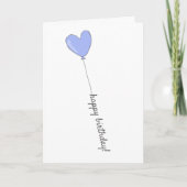 Happy Birthday - Lila hartverwarmingsballon Kaart (Voorkant)