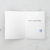 Happy Birthday - Lila hartverwarmingsballon Kaart (Binnen)