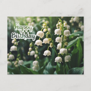 Happy Birthday Lily van de Valley Flowers Briefkaart