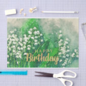 Happy Birthday Lily van de Valley Flowers Tissuepapier (Craft)