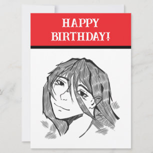 Happy Birthday lineart Feestdagenkaart