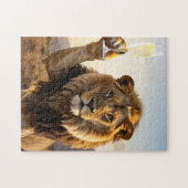 Happy Birthday Lion - Congratulations - Legpuzzel (Horizontaal)