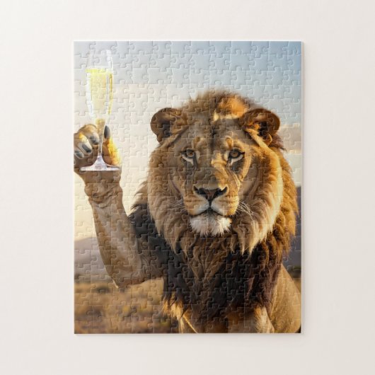 Happy Birthday Lion - Congratulations - Legpuzzel (Verticaal)