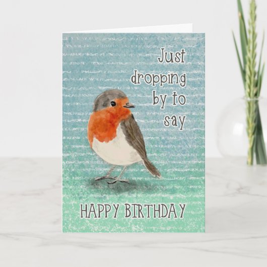 Happy Birthday Little Bird die langs valt Kaart (Voorkant)