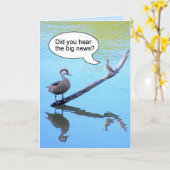 Happy Birthday Little Bird Humor Kaart (Gele Bloem)