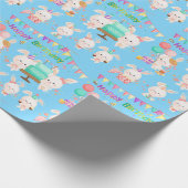 Happy Birthday Little Bunnies Boy Cadeaupapier (Hoek)