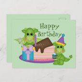 Happy Birthday Little Dragon Briefkaart (Voorkant / Achterkant)