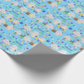 Happy Birthday Little Lamb Boy Cadeaupapier (Hoek)