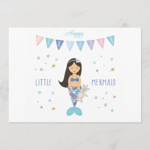 Happy Birthday Little Mermaid Birthday Card Kaart