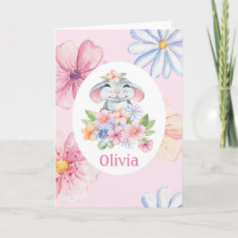 Happy Birthday Little Mouse  in roze Kaart