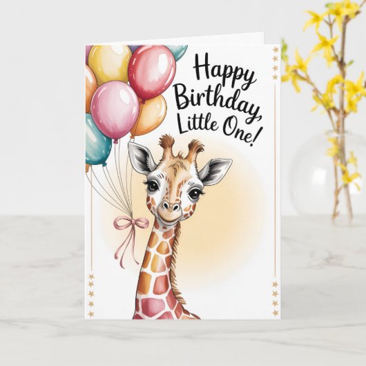 happy birthday little one kaart (Gele Bloem)