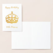 Happy Birthday Little Princess Gold Folie Kaarten (Display)