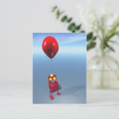 Happy Birthday Little Red Robot Briefkaart (Staand voorkant)