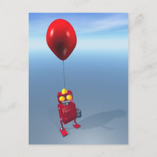 Happy Birthday Little Red Robot Briefkaart