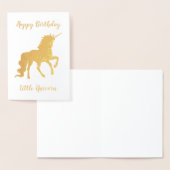 Happy Birthday Little Unicorn Gold Folie Kaarten (Display)